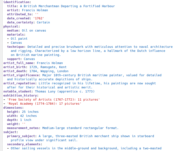 AI identification result showing item name, era, maker, and context